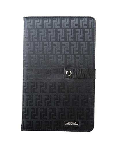 Black patterned tablet case with clasp